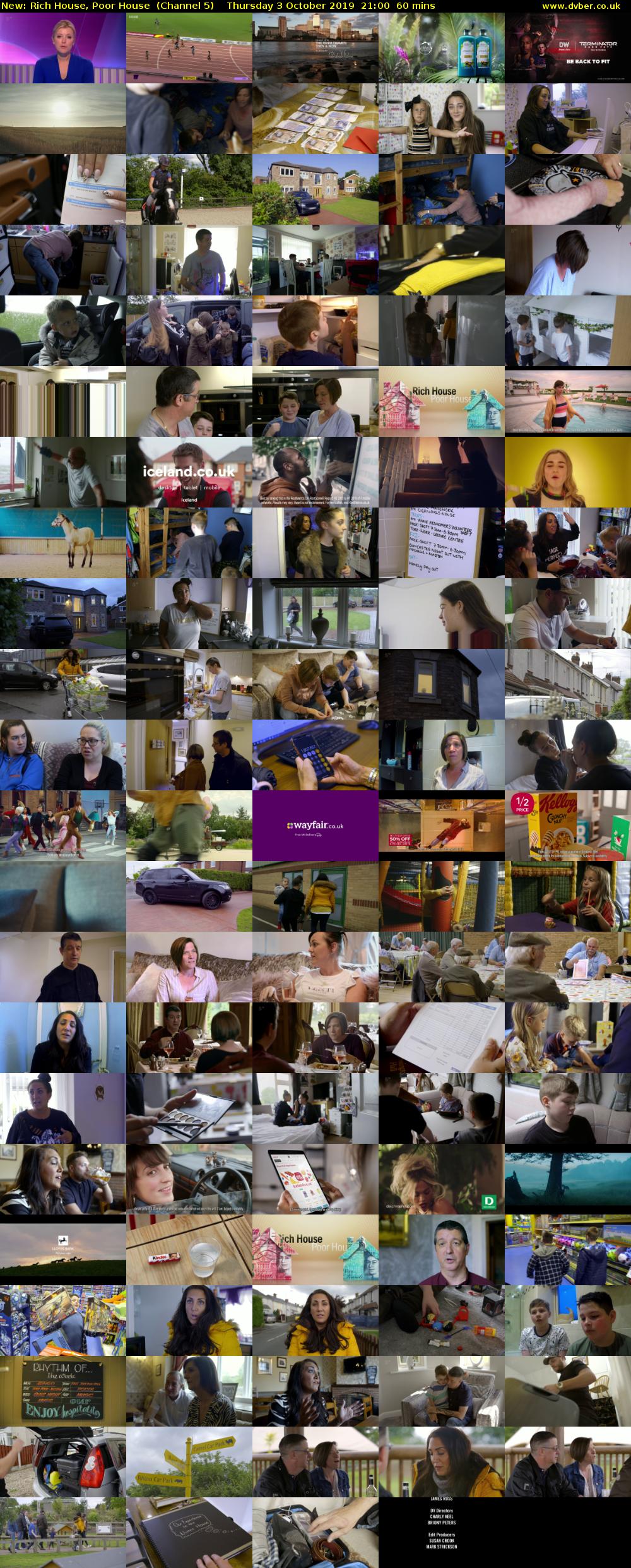 Rich House, Poor House (Channel 5) Thursday 3 October 2019 21:00 - 22:00