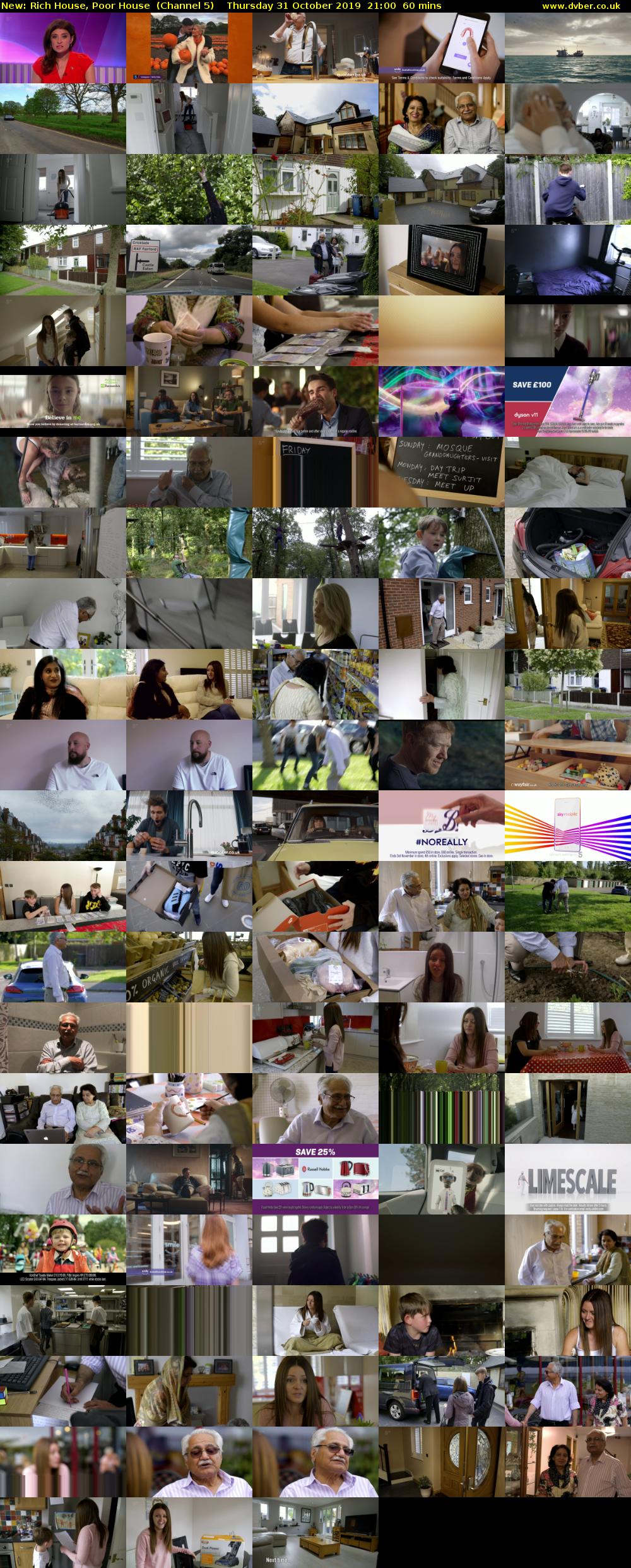 Rich House, Poor House (Channel 5) Thursday 31 October 2019 21:00 - 22:00