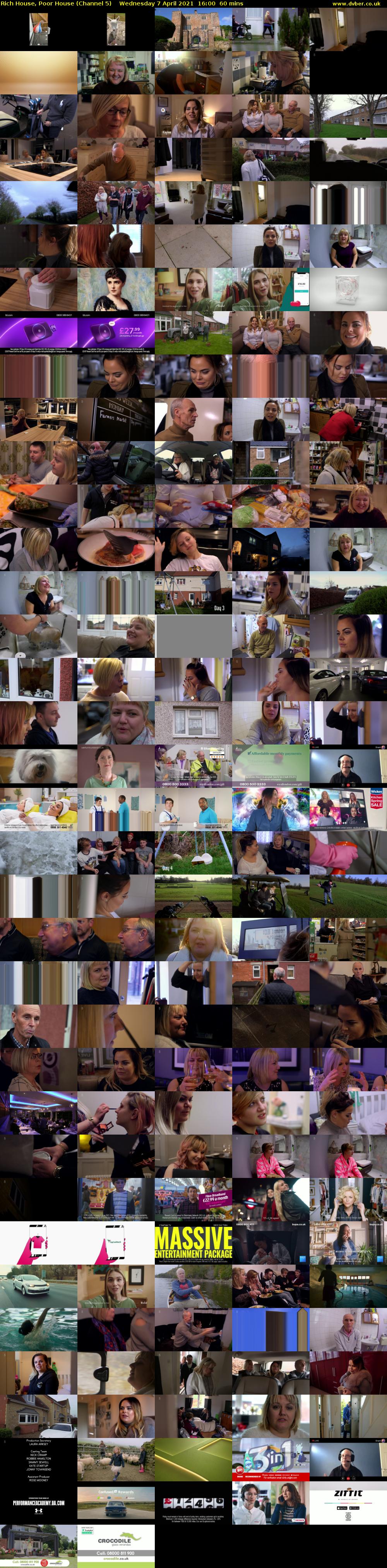Rich House, Poor House (Channel 5) Wednesday 7 April 2021 16:00 - 17:00