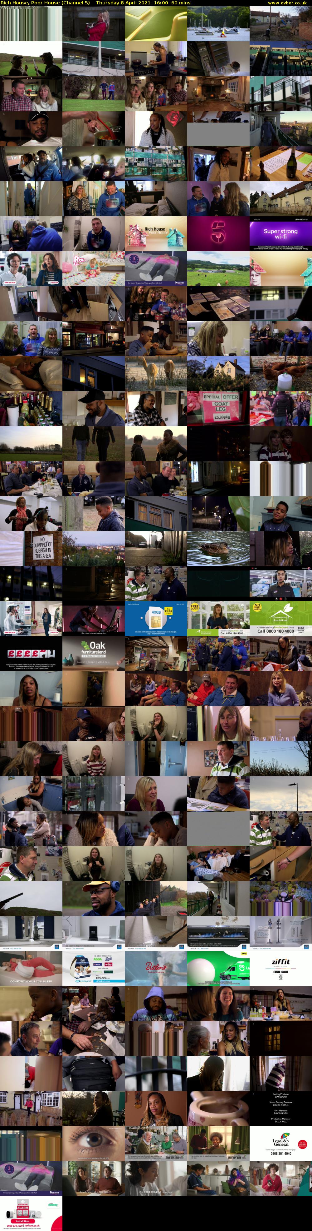 Rich House, Poor House (Channel 5) Thursday 8 April 2021 16:00 - 17:00