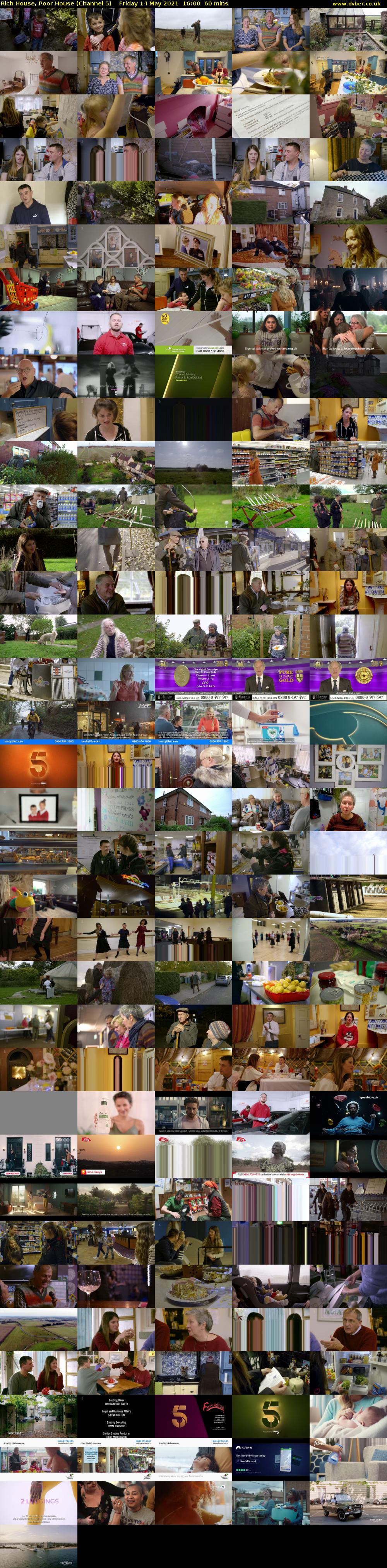 Rich House, Poor House (Channel 5) Friday 14 May 2021 16:00 - 17:00