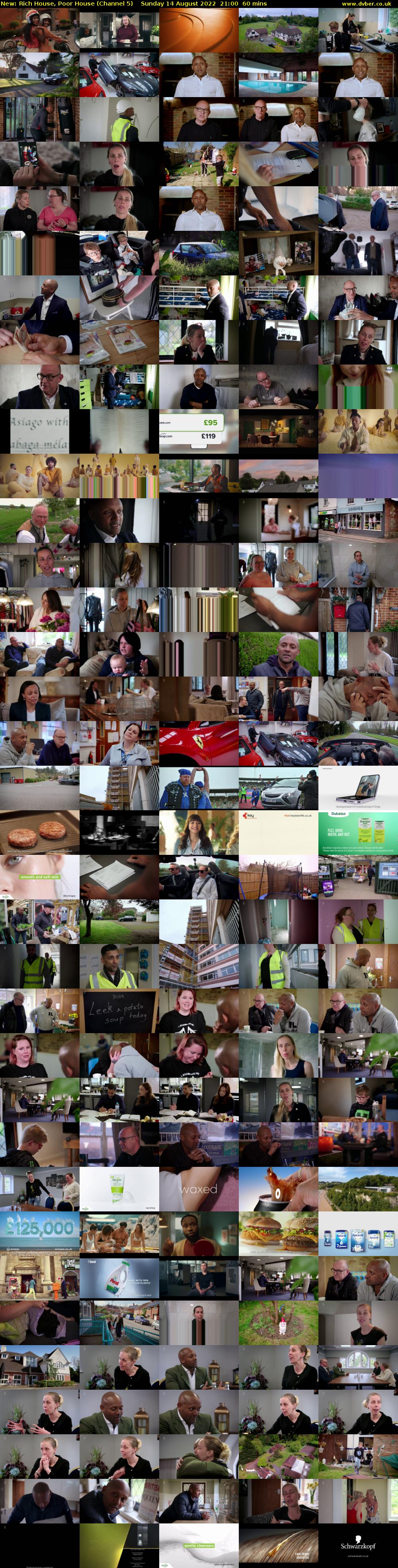 Rich House, Poor House (Channel 5) Sunday 14 August 2022 21:00 - 22:00