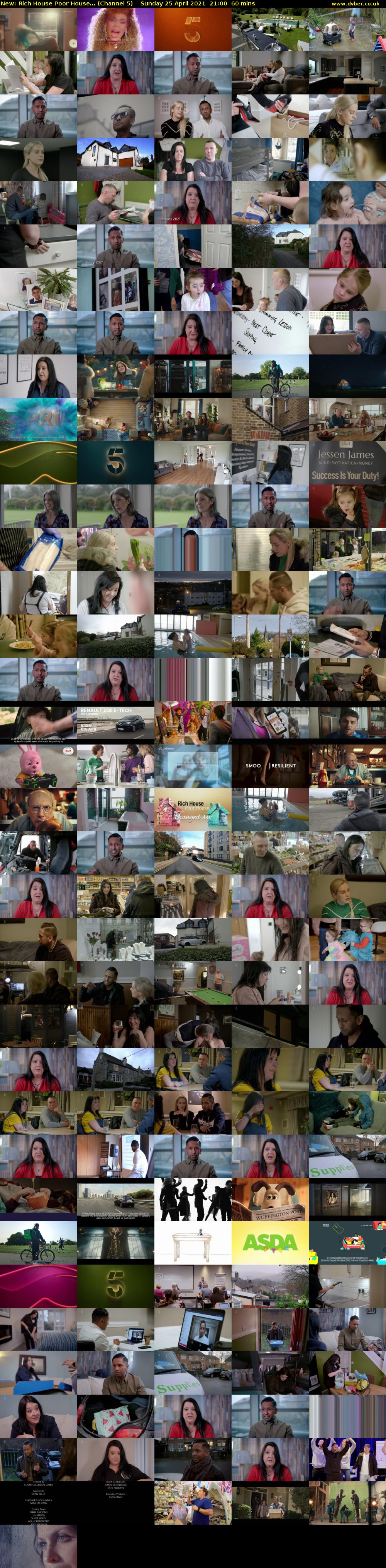 Rich House Poor House... (Channel 5) Sunday 25 April 2021 21:00 - 22:00