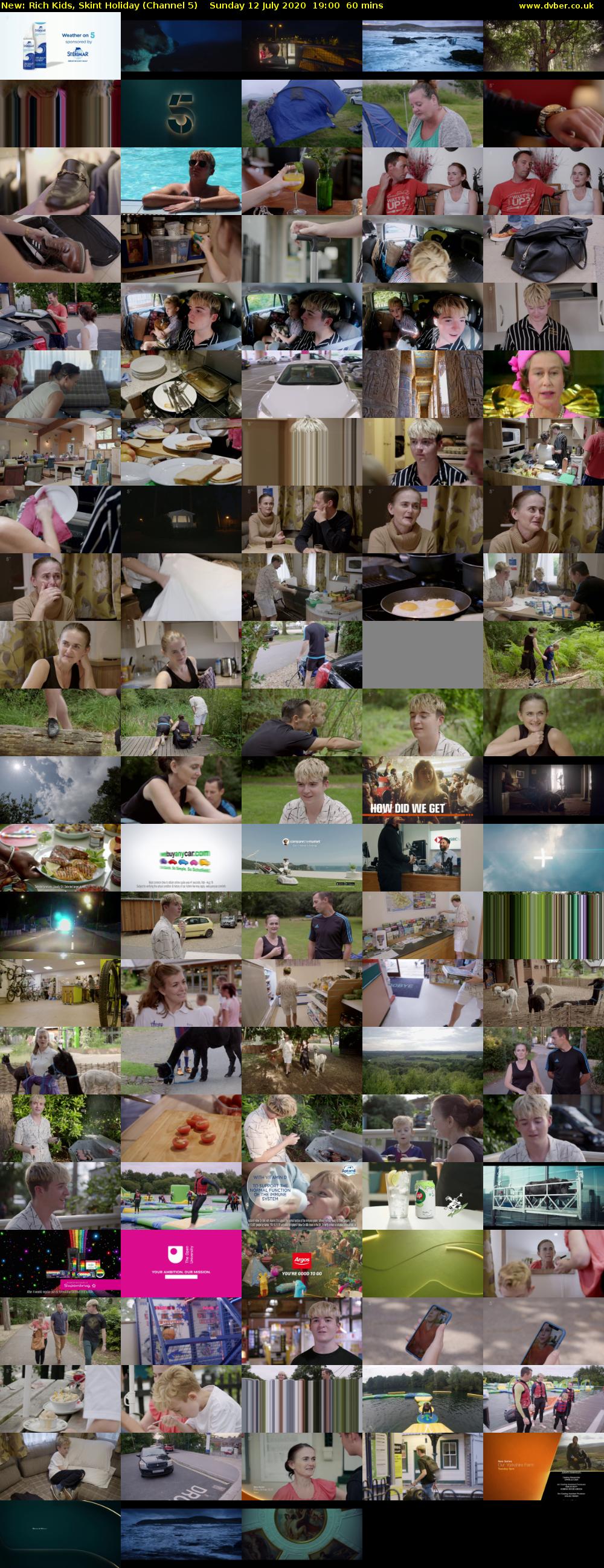 Rich Kids, Skint Holiday (Channel 5) Sunday 12 July 2020 19:00 - 20:00