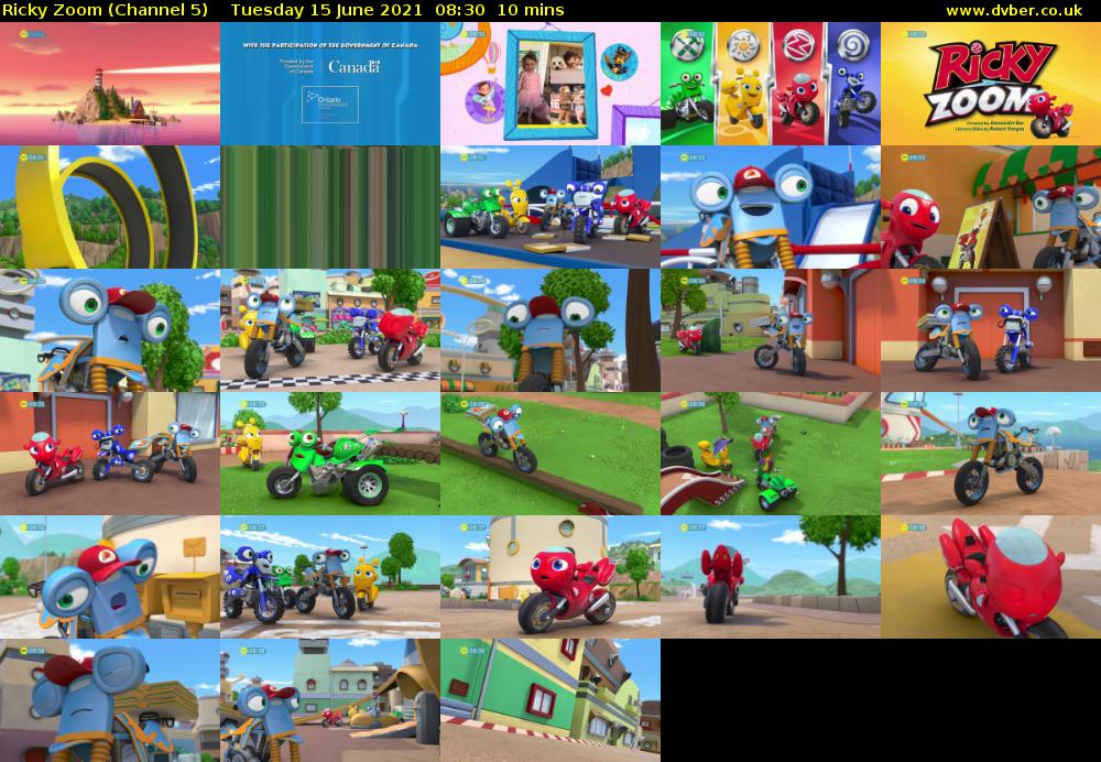 Ricky Zoom (Channel 5) Tuesday 15 June 2021 08:30 - 08:40