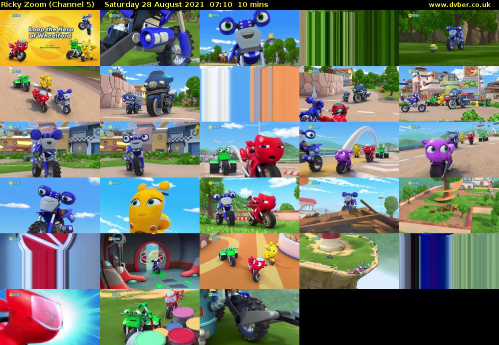 Ricky Zoom (Channel 5) Saturday 28 August 2021 07:10 - 07:20