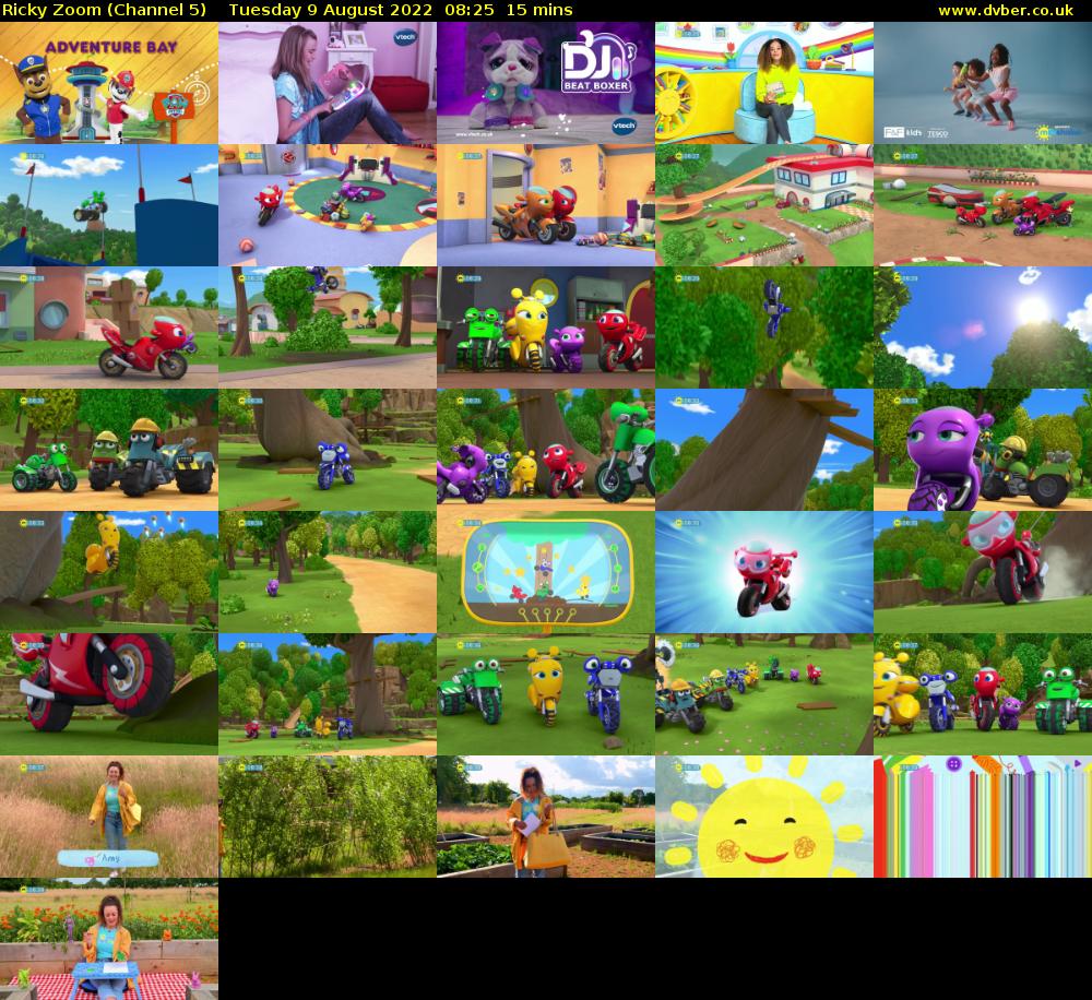 Ricky Zoom (Channel 5) Tuesday 9 August 2022 08:25 - 08:40
