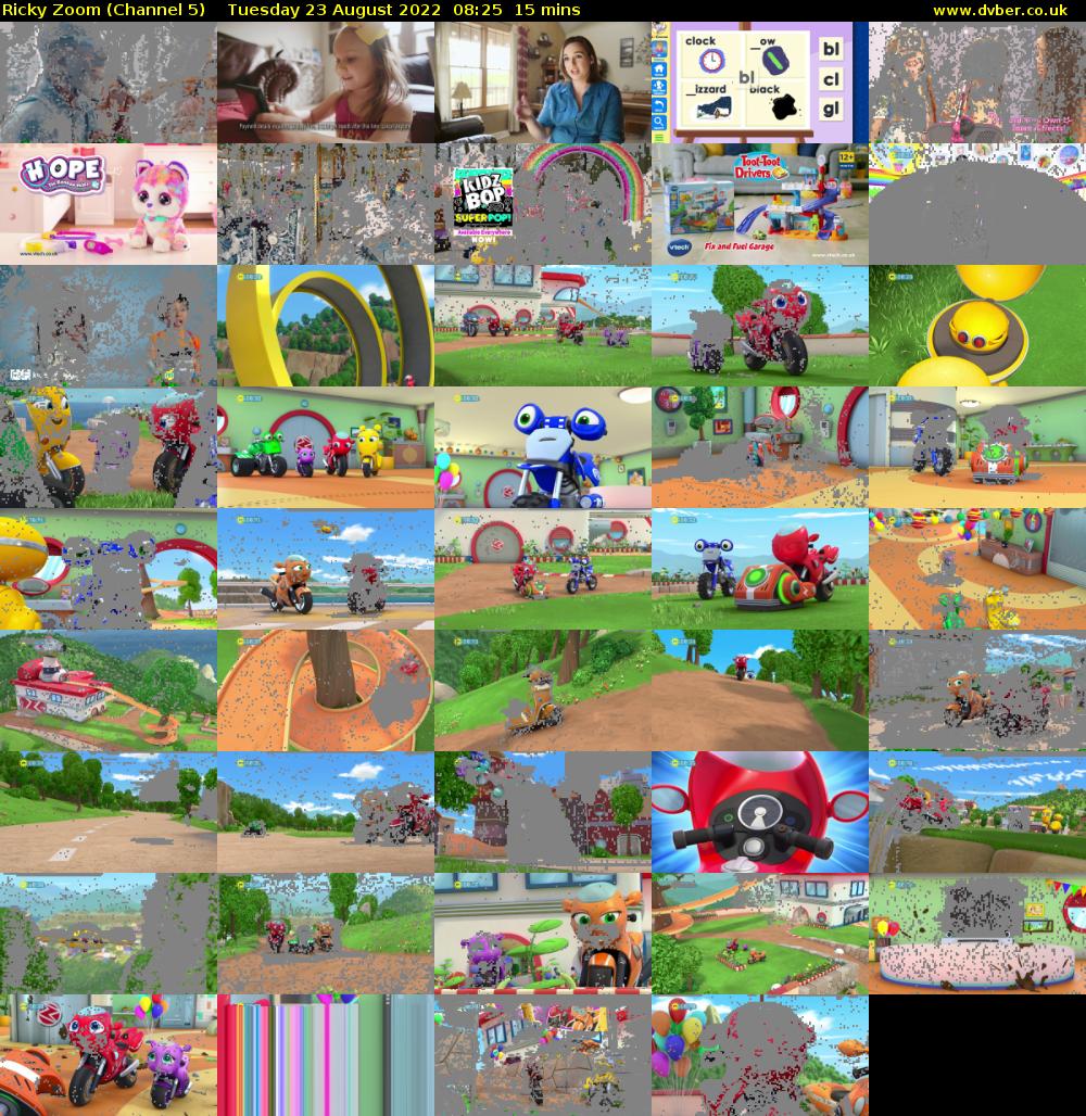 Ricky Zoom (Channel 5) Tuesday 23 August 2022 08:25 - 08:40