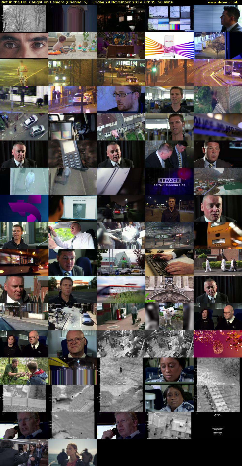 Riot in the UK: Caught on Camera (Channel 5) Friday 29 November 2019 00:05 - 00:55