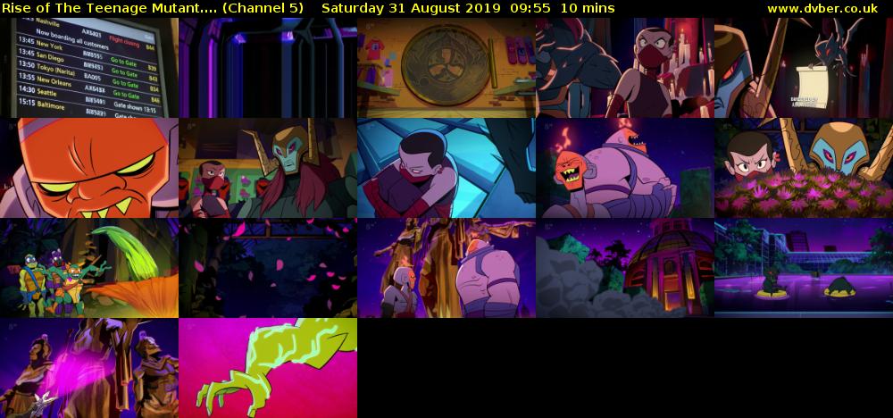 Rise of The Teenage Mutant.... (Channel 5) Saturday 31 August 2019 09:55 - 10:05