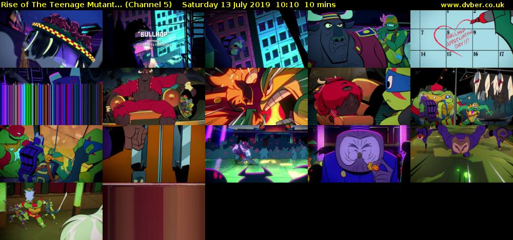 Rise of The Teenage Mutant... (Channel 5) Saturday 13 July 2019 10:10 - 10:20
