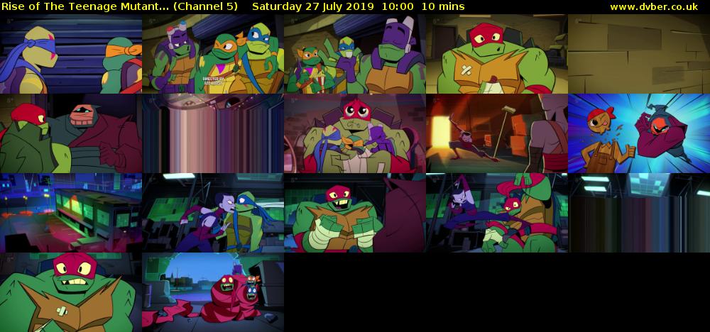 Rise of The Teenage Mutant... (Channel 5) Saturday 27 July 2019 10:00 - 10:10