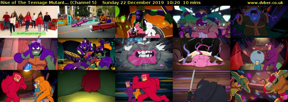 Rise of The Teenage Mutant... (Channel 5) Sunday 22 December 2019 10:20 - 10:30