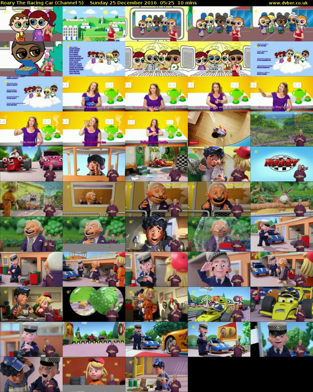 Roary The Racing Car (Channel 5) Sunday 25 December 2016 05:25 - 05:35