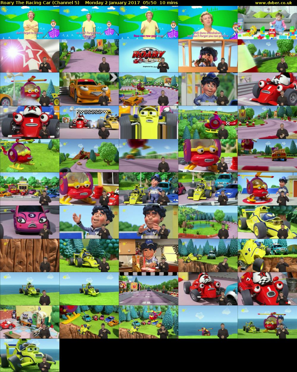 Roary The Racing Car (Channel 5) Monday 2 January 2017 05:50 - 06:00
