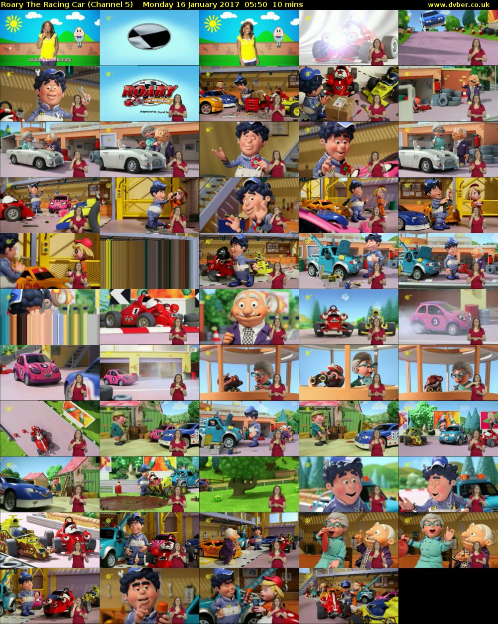 Roary The Racing Car (Channel 5) Monday 16 January 2017 05:50 - 06:00