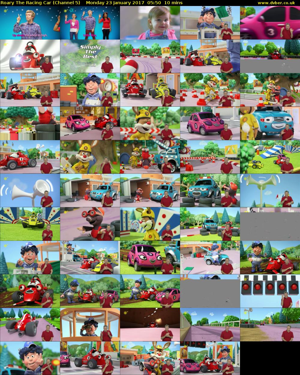 Roary The Racing Car (Channel 5) Monday 23 January 2017 05:50 - 06:00