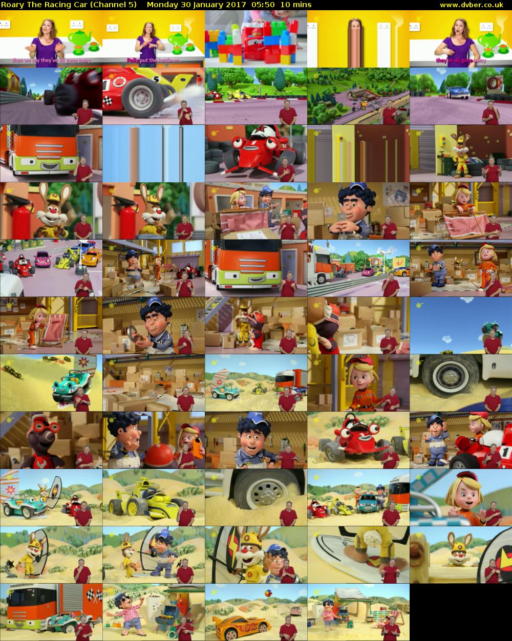 Roary The Racing Car (Channel 5) Monday 30 January 2017 05:50 - 06:00