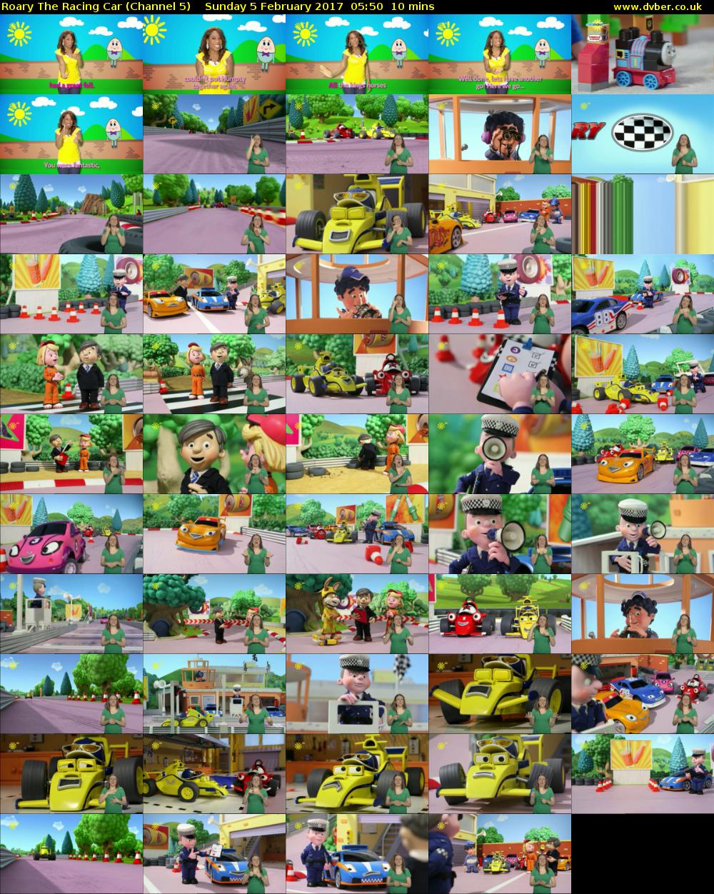 Roary The Racing Car (Channel 5) Sunday 5 February 2017 05:50 - 06:00