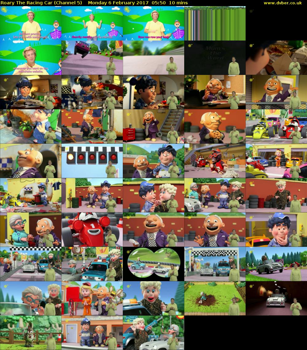 Roary The Racing Car (Channel 5) Monday 6 February 2017 05:50 - 06:00