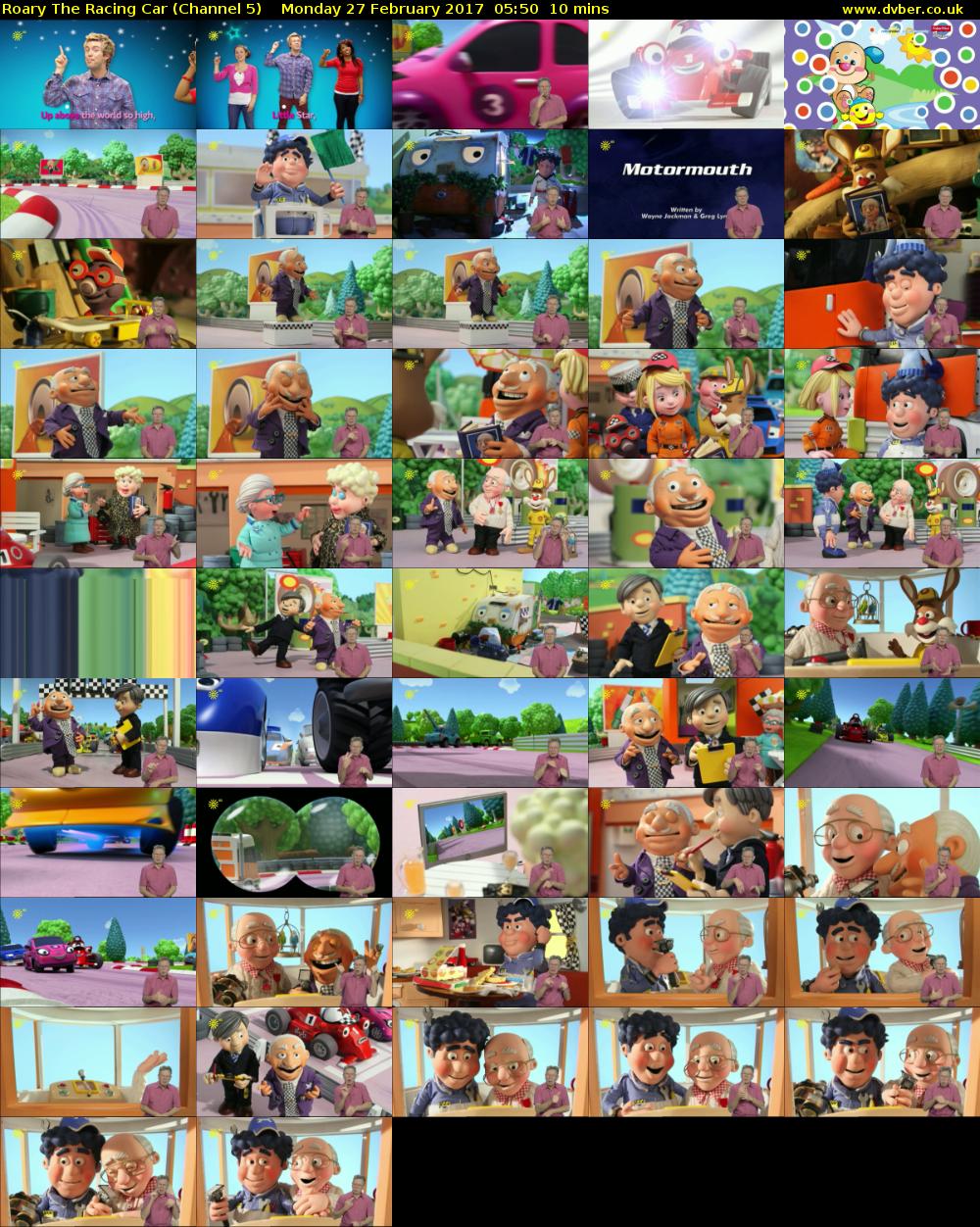 Roary The Racing Car (Channel 5) Monday 27 February 2017 05:50 - 06:00