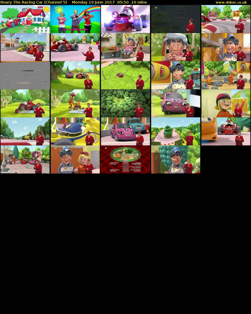 Roary The Racing Car (Channel 5) Monday 19 June 2017 05:50 - 06:00