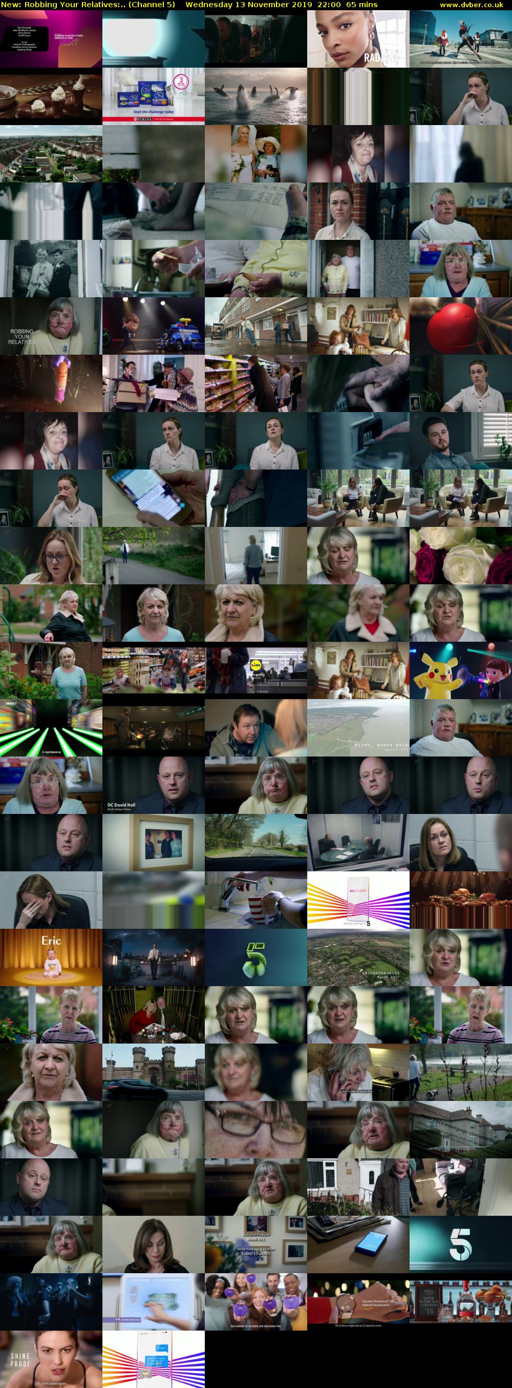 Robbing Your Relatives:.. (Channel 5) Wednesday 13 November 2019 22:00 - 23:05