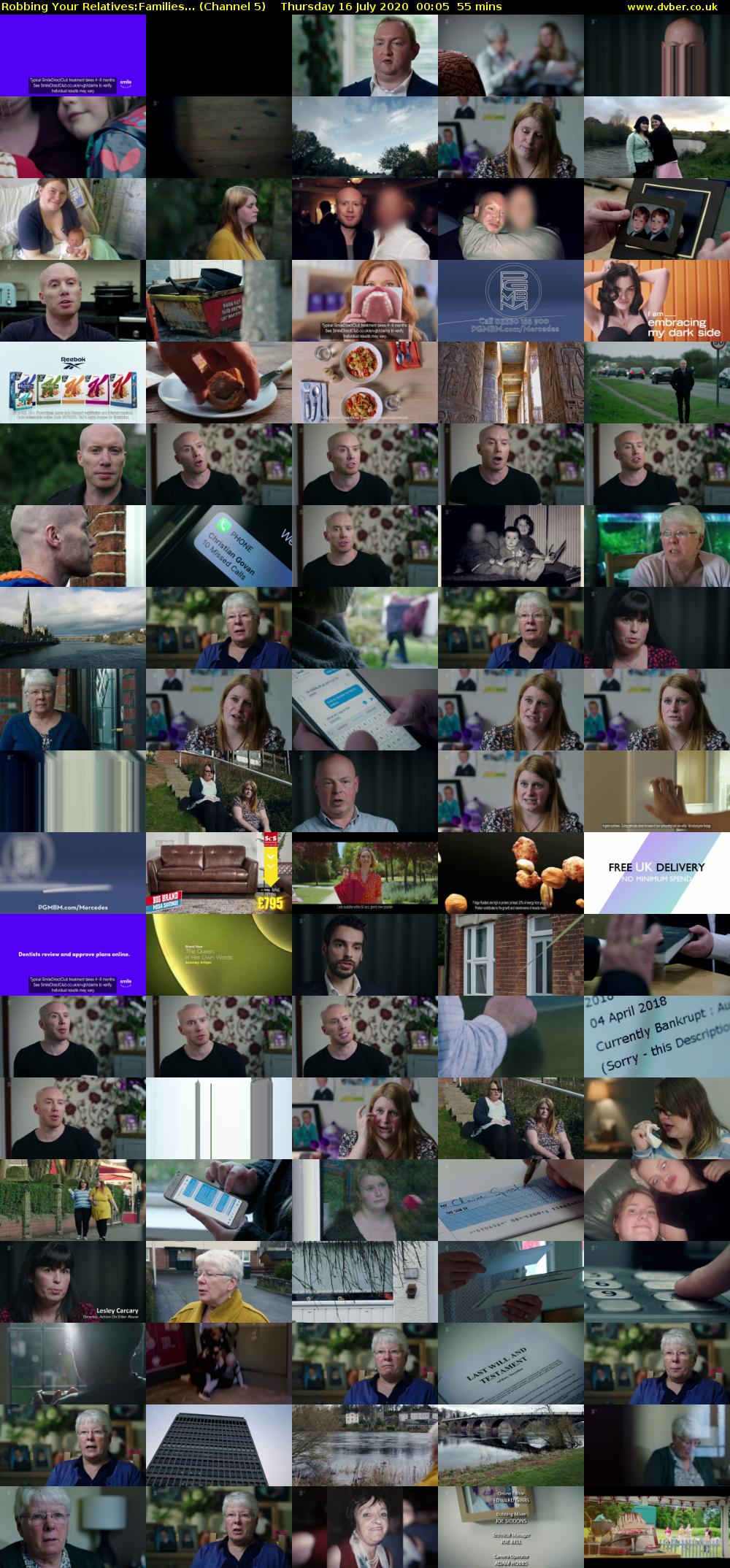 Robbing Your Relatives:Families... (Channel 5) Thursday 16 July 2020 00:05 - 01:00
