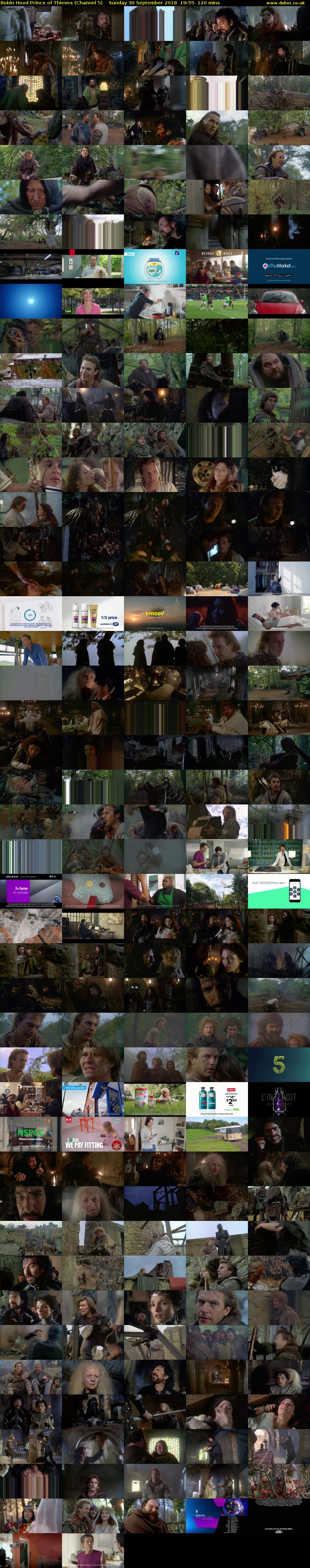 Robin Hood Prince of Thieves (Channel 5) Sunday 30 September 2018 19:55 - 21:55