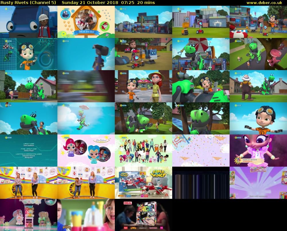 Rusty Rivets (Channel 5) Sunday 21 October 2018 07:25 - 07:45