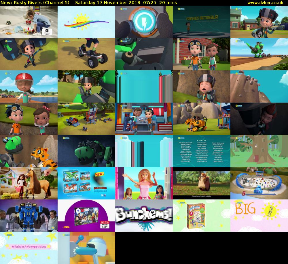 Rusty Rivets (Channel 5) Saturday 17 November 2018 07:25 - 07:45