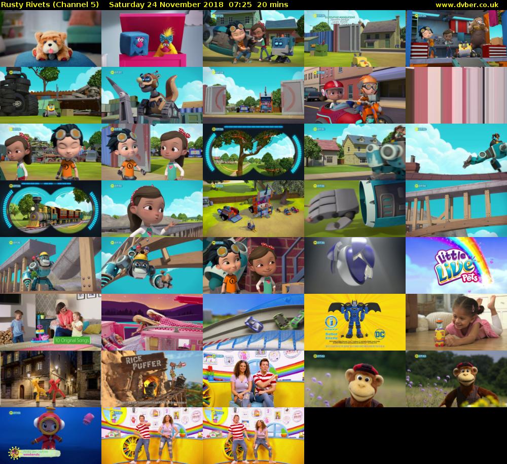 Rusty Rivets (Channel 5) Saturday 24 November 2018 07:25 - 07:45