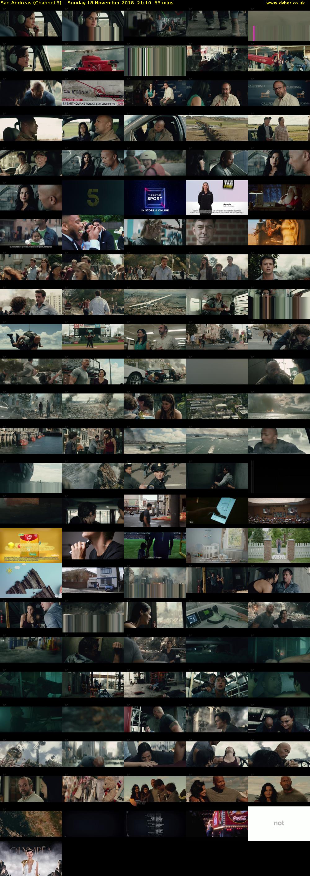San Andreas (Channel 5) Sunday 18 November 2018 21:10 - 22:15