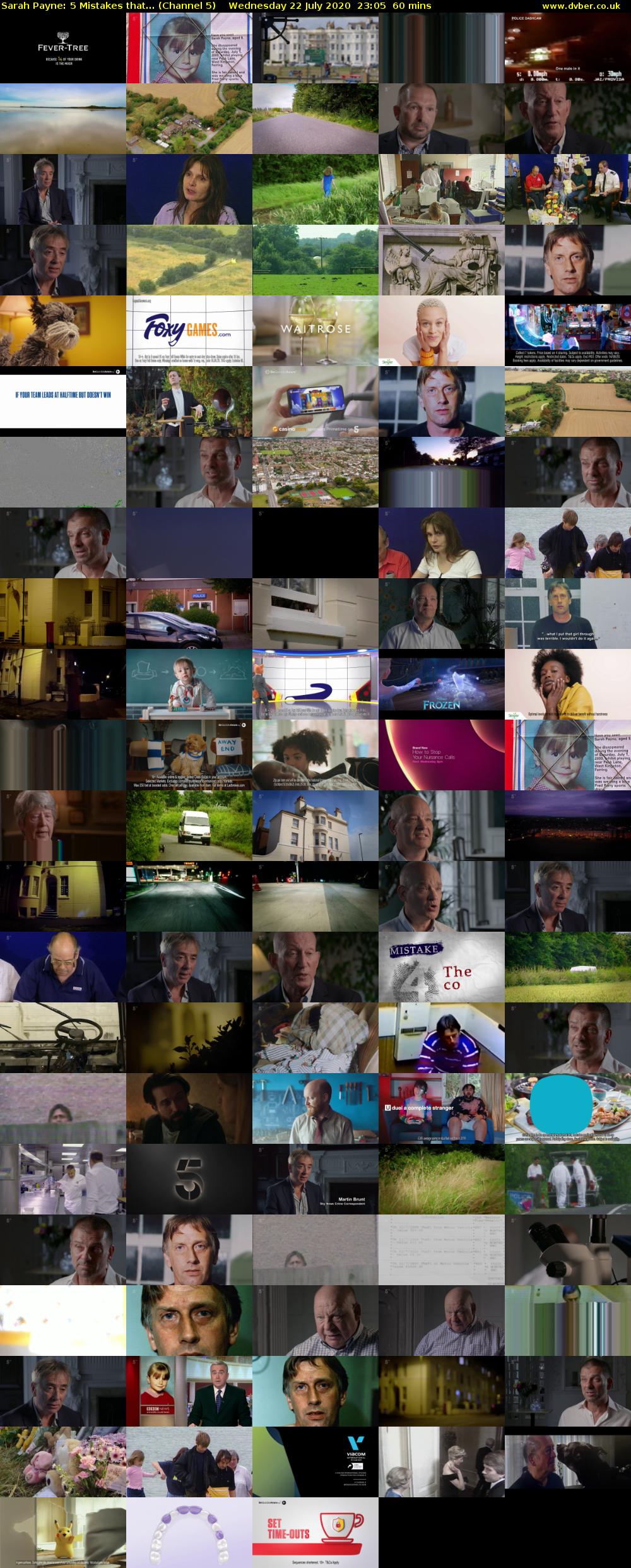 Sarah Payne: 5 Mistakes that... (Channel 5) Wednesday 22 July 2020 23:05 - 00:05