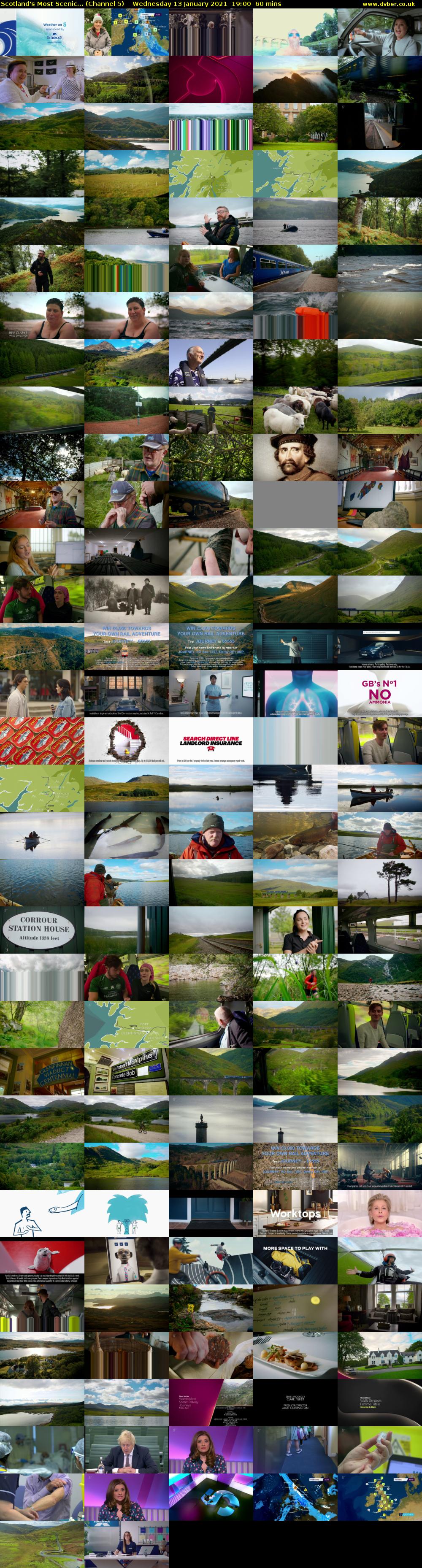 Scotland's Most Scenic... (Channel 5) Wednesday 13 January 2021 19:00 - 20:00