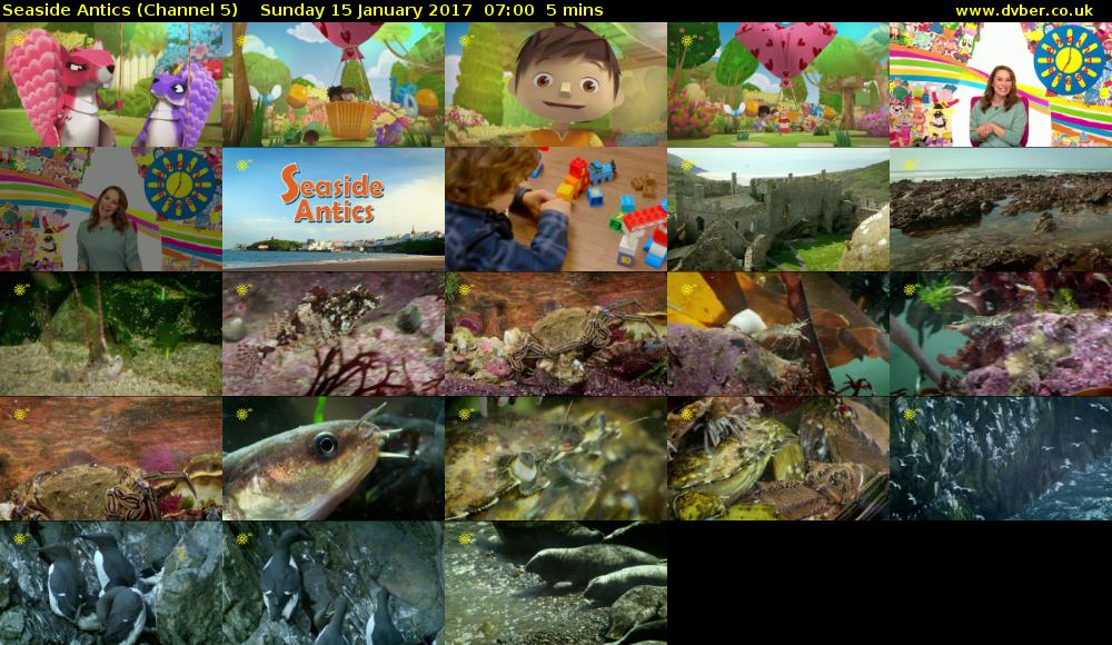 Seaside Antics (Channel 5) Sunday 15 January 2017 07:00 - 07:05