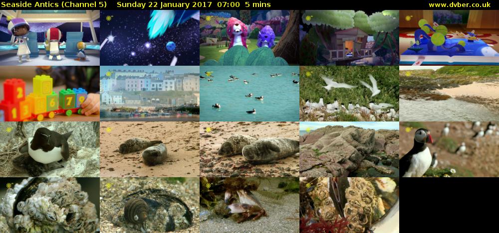 Seaside Antics (Channel 5) Sunday 22 January 2017 07:00 - 07:05