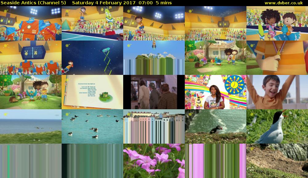 Seaside Antics (Channel 5) Saturday 4 February 2017 07:00 - 07:05