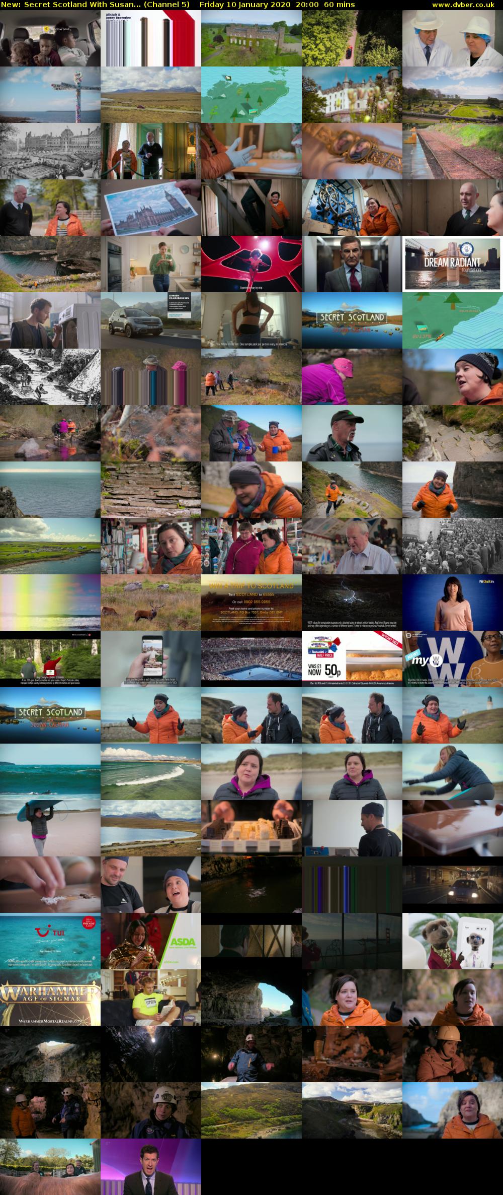 Secret Scotland With Susan... (Channel 5) Friday 10 January 2020 20:00 - 21:00