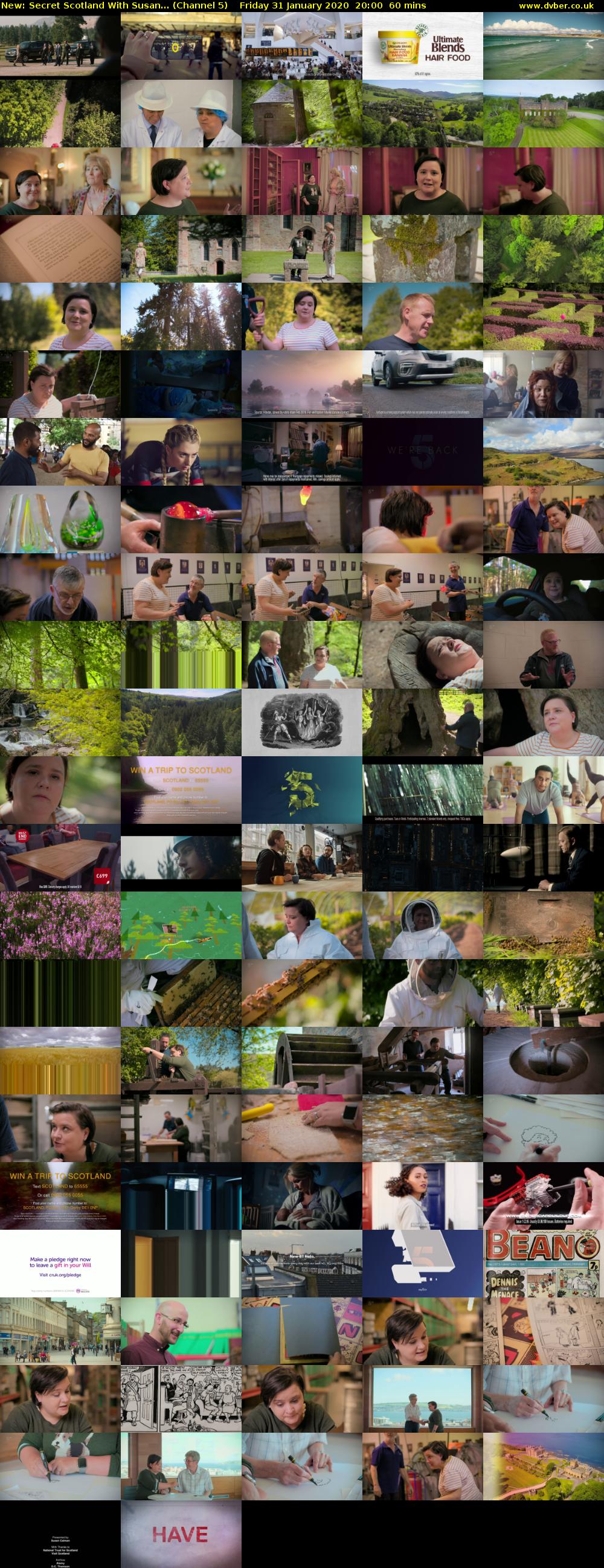 Secret Scotland With Susan... (Channel 5) Friday 31 January 2020 20:00 - 21:00