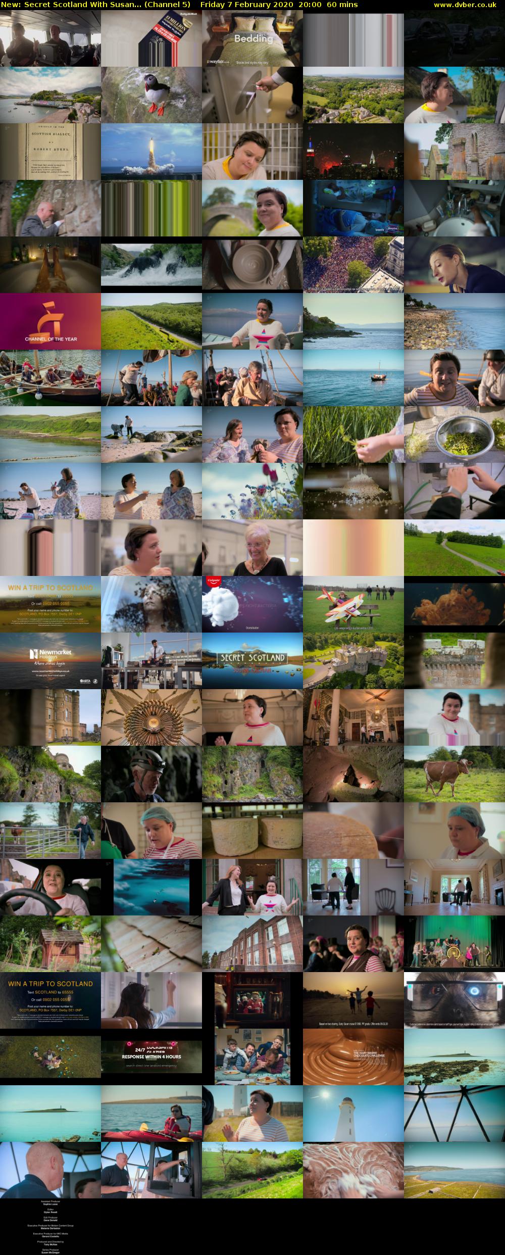 Secret Scotland With Susan... (Channel 5) Friday 7 February 2020 20:00 - 21:00