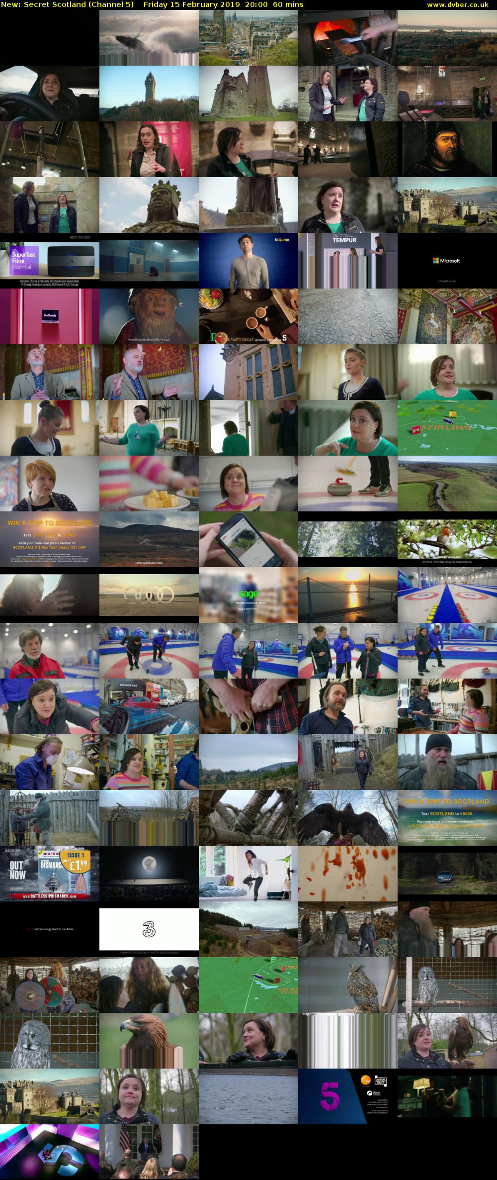 Secret Scotland (Channel 5) Friday 15 February 2019 20:00 - 21:00