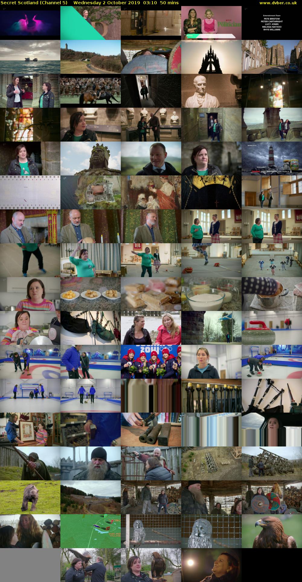 Secret Scotland (Channel 5) Wednesday 2 October 2019 03:10 - 04:00