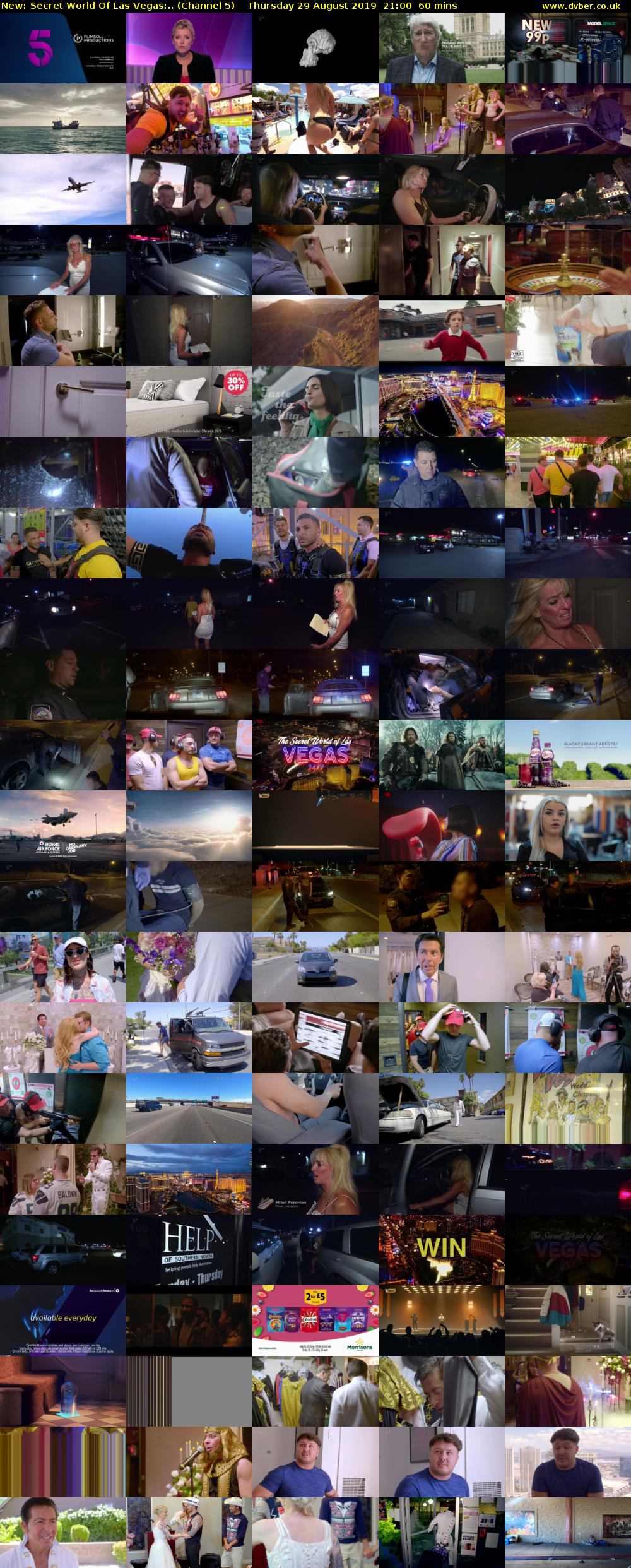 Secret World Of Las Vegas:.. (Channel 5) Thursday 29 August 2019 21:00 - 22:00