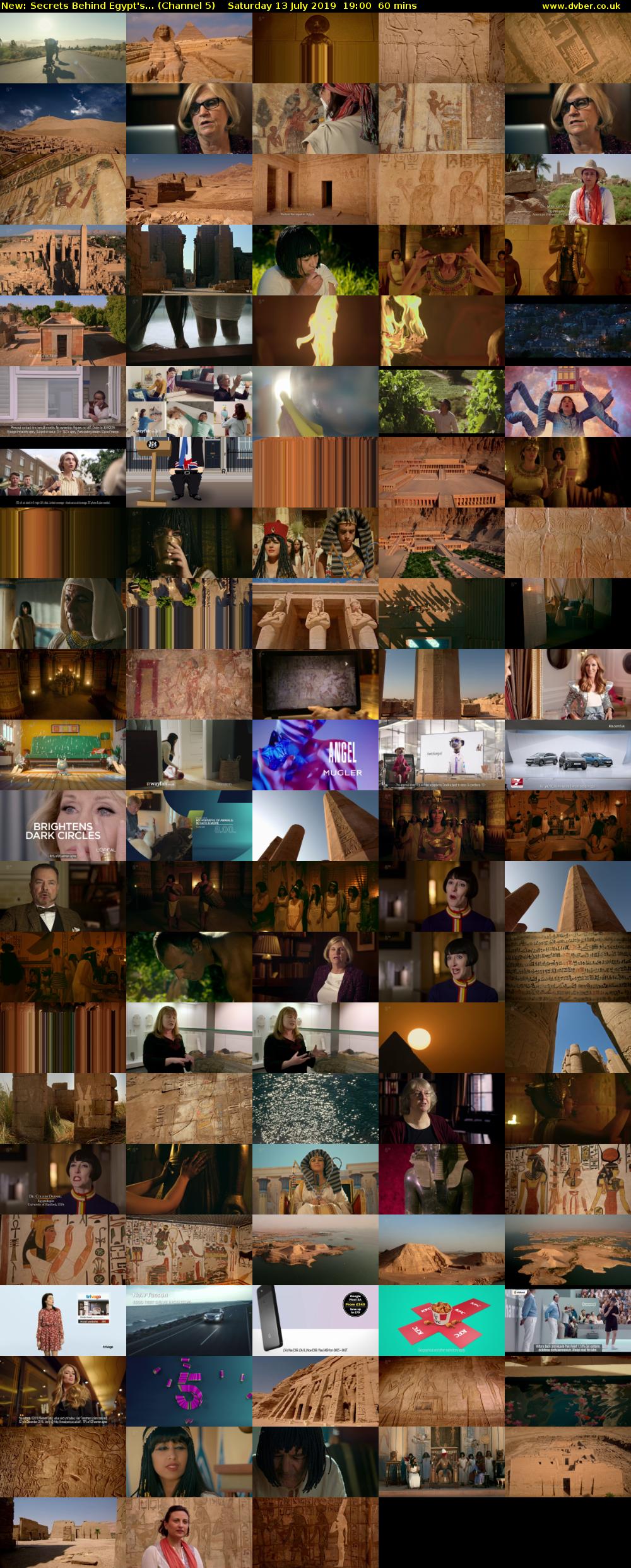 Secrets Behind Egypt's... (Channel 5) Saturday 13 July 2019 19:00 - 20:00