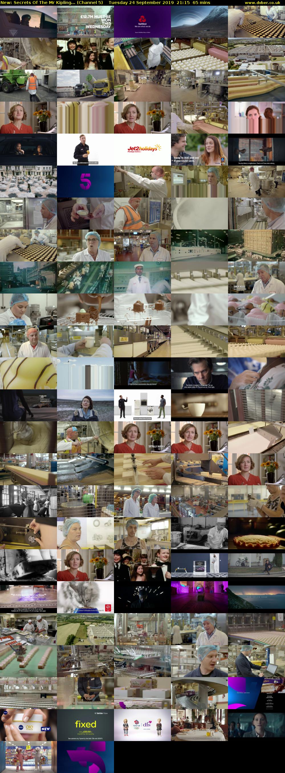 Secrets Of The Mr Kipling... (Channel 5) Tuesday 24 September 2019 21:15 - 22:20