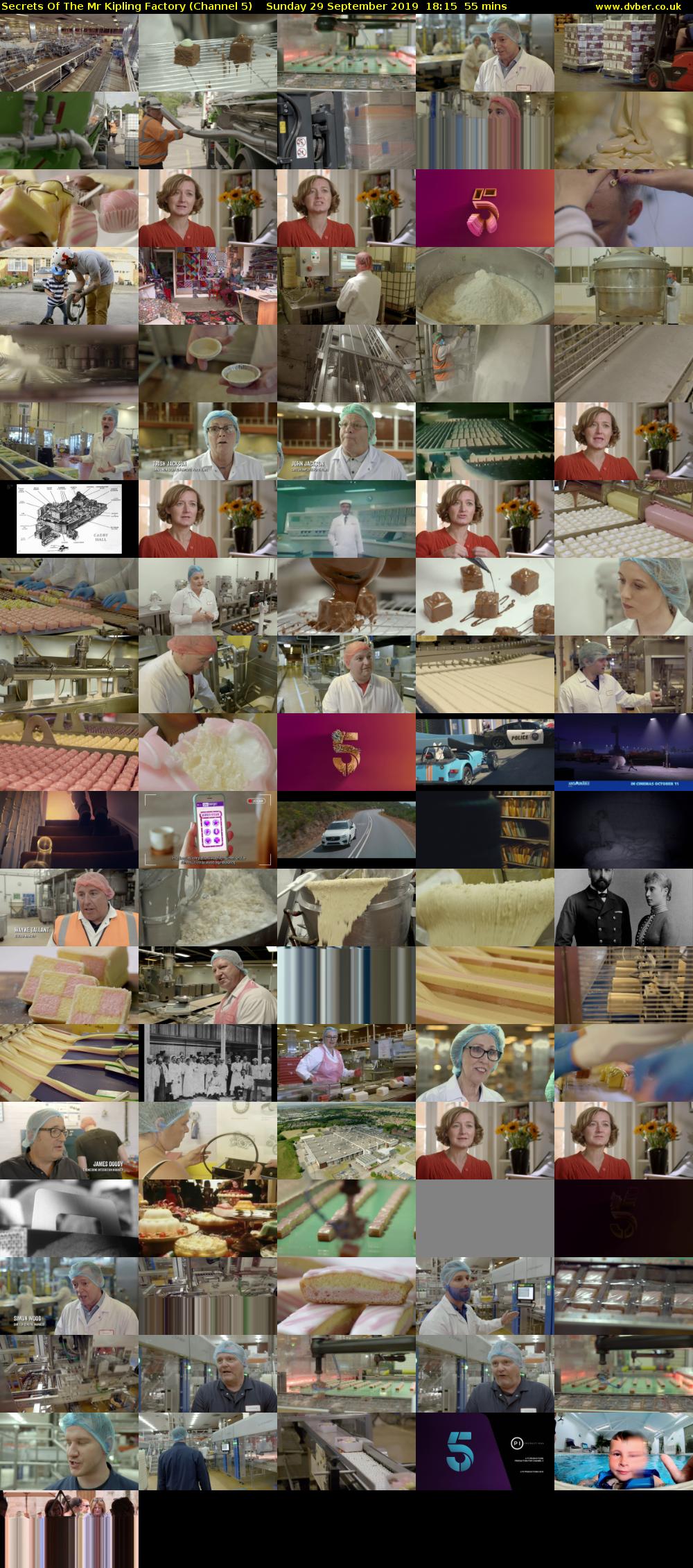 Secrets Of The Mr Kipling Factory (Channel 5) Sunday 29 September 2019 18:15 - 19:10