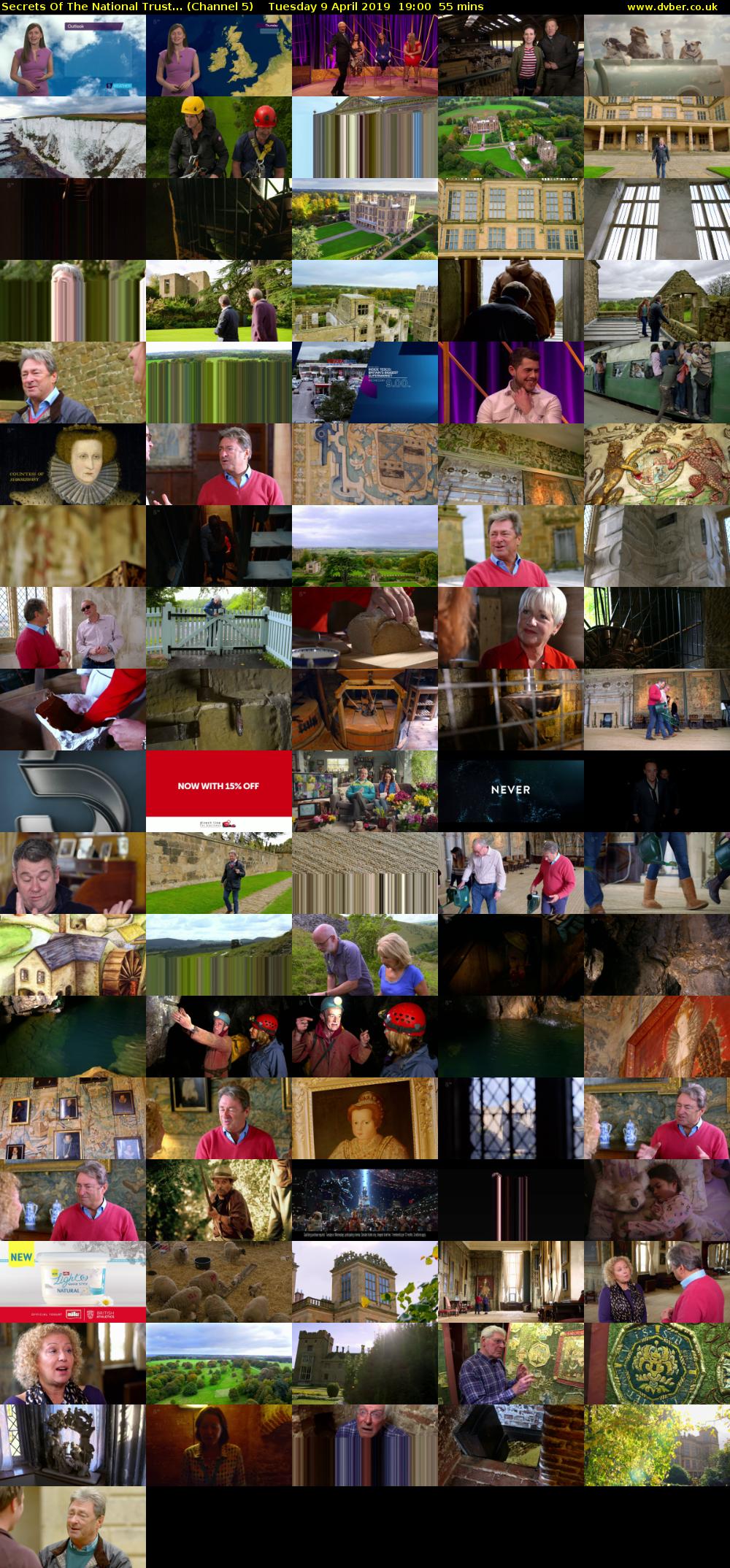 Secrets Of The National Trust... (Channel 5) Tuesday 9 April 2019 19:00 - 19:55