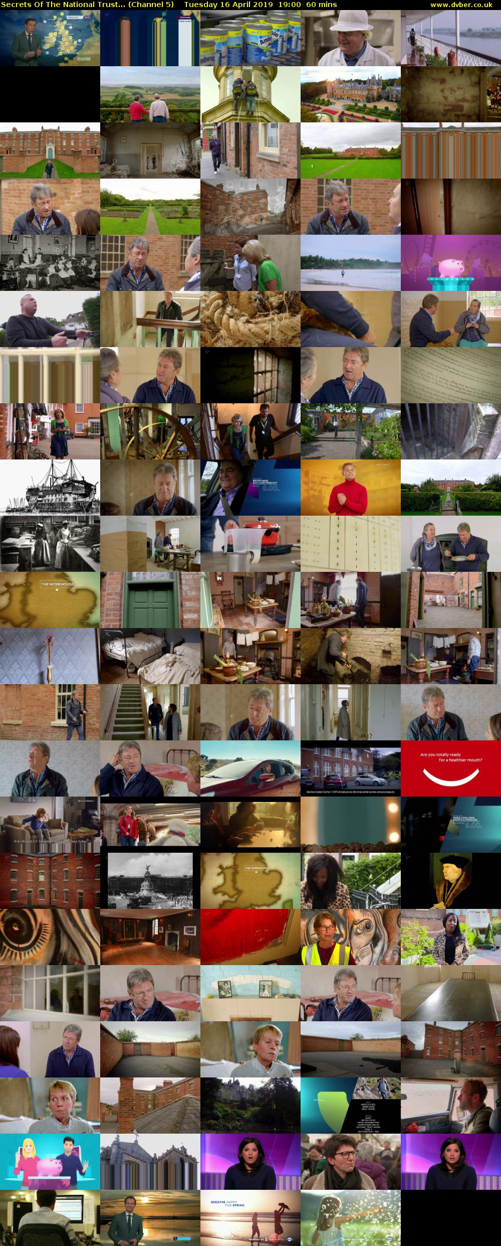 Secrets Of The National Trust... (Channel 5) Tuesday 16 April 2019 19:00 - 20:00