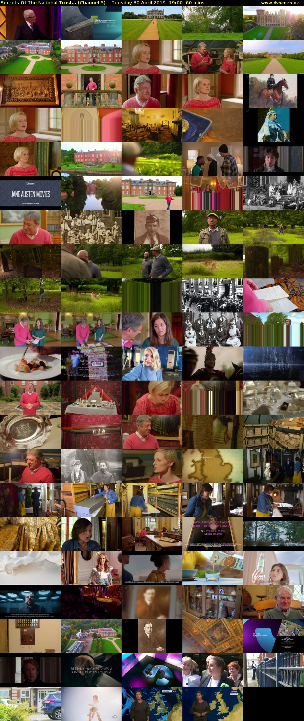 Secrets Of The National Trust... (Channel 5) Tuesday 30 April 2019 19:00 - 20:00